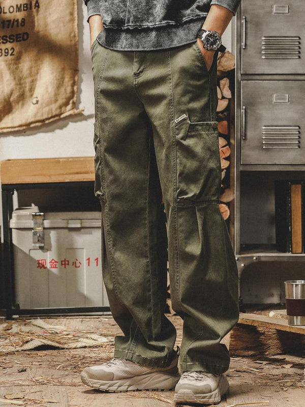 Men's Retro Loose Multi-Pocket Cargo Pants 46289557Y