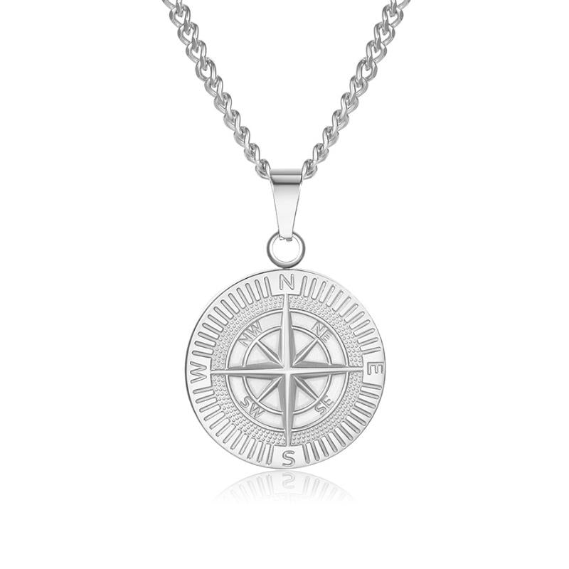 Vintage Casual Compass Necklace 25546572TO