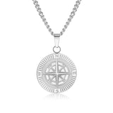 Vintage Casual Compass Necklace 25546572TO