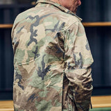 Men's Camouflage Print Vintage Lapel Jacket 77623662X