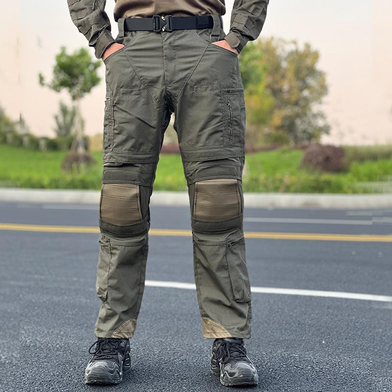 Men's Outdoor Wear-resistant Multi-pocket Straight Tactical Pants 96729395Z