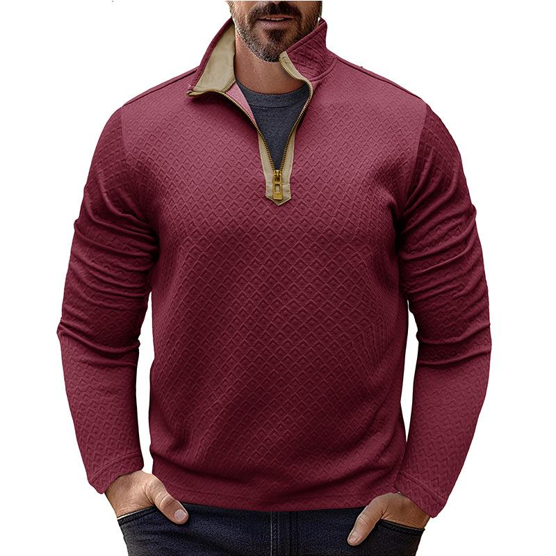 Men's Casual Zip-up Stand Collar Sweatshirt 91362105X