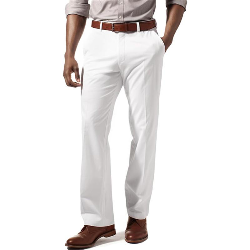 Men's Classic Solid Color Straight Suit Pants 74080785X