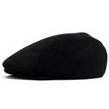 Men's Vintage Casual Solid Deerskin Beret 21646674TO