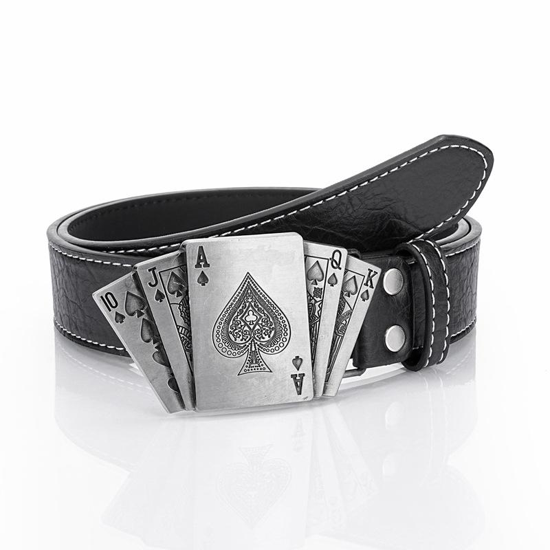 Ceinture de cartes à jouer de style punk pour hommes 97391757K