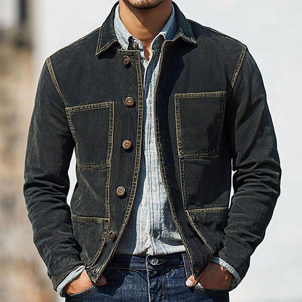 Men's Denim Button Jacket 01302865U