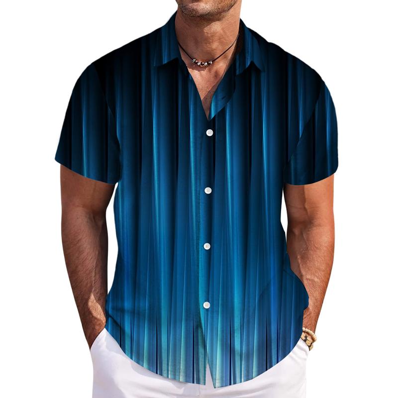 Men's Casual Short Sleeve Printed Hawaiian Shirt 64909258X