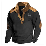 Men's Outdoor Sports Long-sleeved Stand Collar Sweatshirt 18092782X