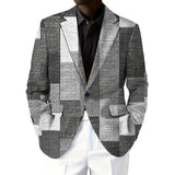 Men's Vintage Contrasting Lapel Blazer 86586205X