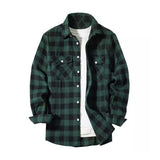 Men's Classic Casual Flannel Check Long Sleeve Shirt 73389882K