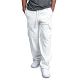 Men's Classic Retro Casual Cuffed Multi-Pocket Sweatpants 05037699K