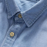Men's Vintage Lapel Single Breasted Long Sleeve Denim Shirt 42719639X