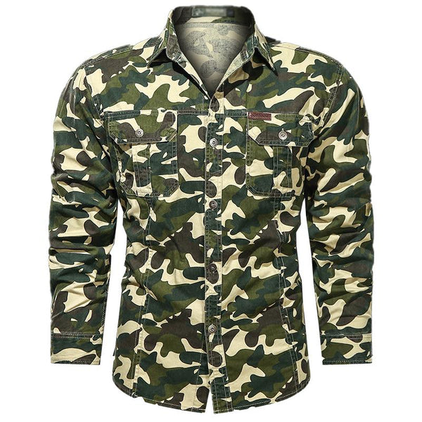Men's Camouflage Loose Long Sleeve Shirt 17046317X