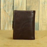 Men's Vintage Waxed Top Layer Cowhide Wallet 51658703U