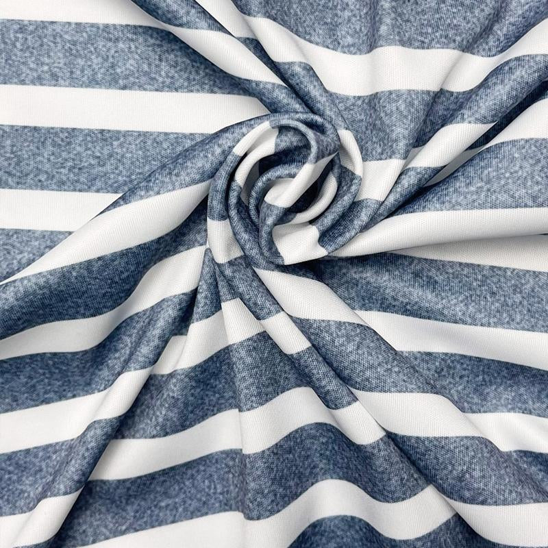 Men's Striped Print Button Lapel Short Sleeve Polo Shirt 38831101Y