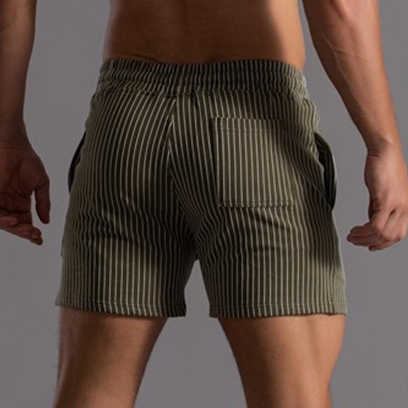 Men's Casual Striped Cotton Shorts 88170633Y