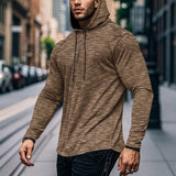 Men's Casual Sports Long-Sleeved Hooded T-Shirt 71239106Y