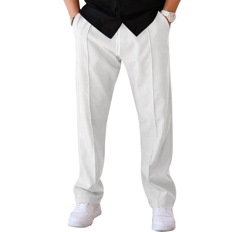 Pantalón deportivo americano clásico casual suelto de cintura elástica recta para hombre 72411982K