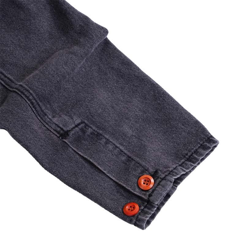Men's Vintage Lapel Multi Pocket Solid Color Jacket 01686052Y