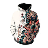 Men's Casual Fashion Multicolor 3D Printed Pocket Hoodie 50009335K