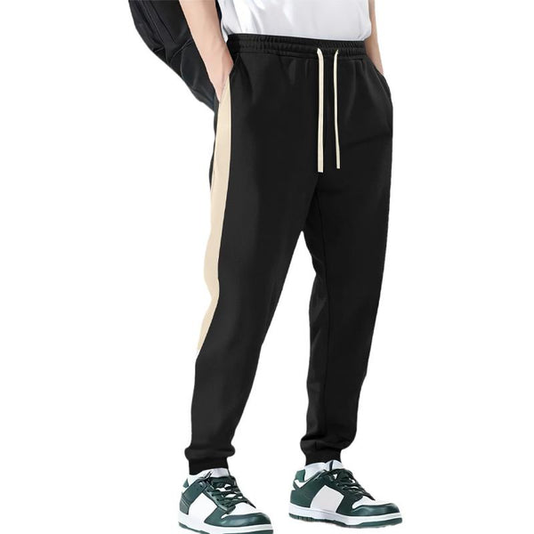 Men's Casual Side Color Block Elastic Waist Loose Sweatpants 04389647X