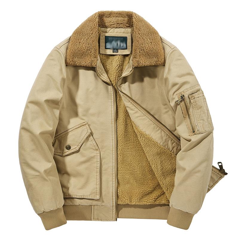 Veste épaisse en polaire Sherpa à col montant pour homme 70425392U