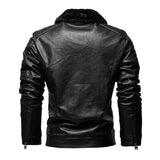 Men's Motorcycle Lapel Velvet Leather Jacket 06861348X