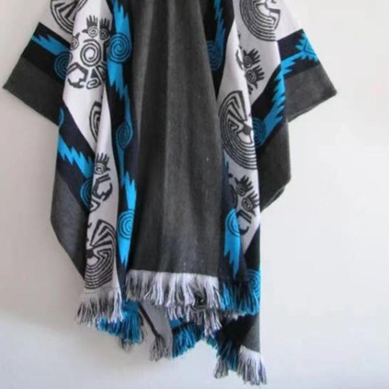 Men's Fashion Retro Ethnic Knitted Cape 13719243X
