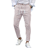 Men's Fashion Striped Slim Casual Pants 69083899Z