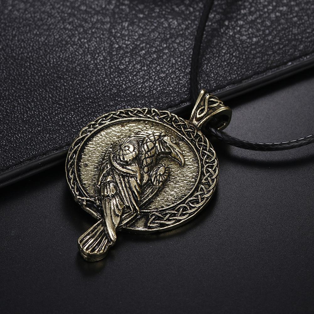 Collier Viking Corbeau Celtique Ancien Décontracté Vintage 34402022TO