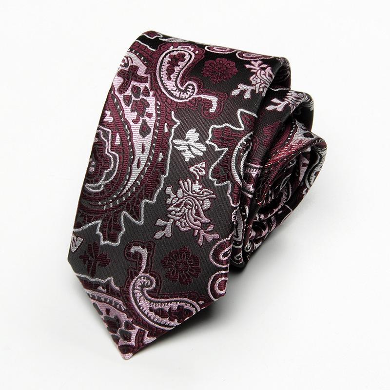 Corbata elegante de negocios informal con estampado de cachemira y anacardo para hombre 21688766K