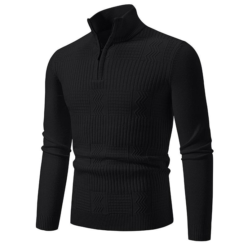 Maglione pullover da uomo casual caldo slim fit con collo alto 18888075F