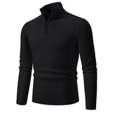 Men's Casual Warm Slim Fit Stand Collar Pullover Sweater　18888075F