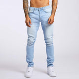 Men's Casual Washed Slim High Waist Jeans 50637960M