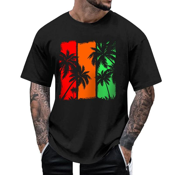Men's Casual Hawaiian Coconut Short Sleeve T-Shirt 31863887TO