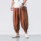 Men's Elastic Loose Cotton and Linen Harem Pants 70666008X