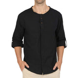 Men's Casual Solid Color Long Sleeve Shirt 91343483Y
