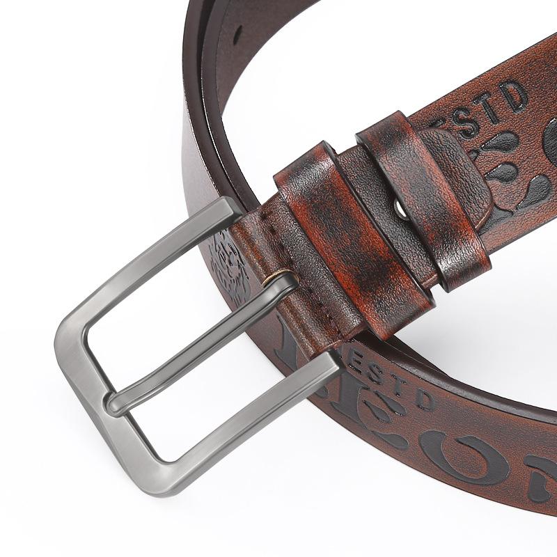 Men's Alloy Pin Buckle Leather Belt 62569328U