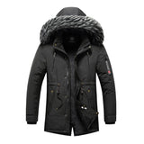 Men's Casual Outdoor Hooded Fleece Zipper Warm Workwear Coat 45840671M