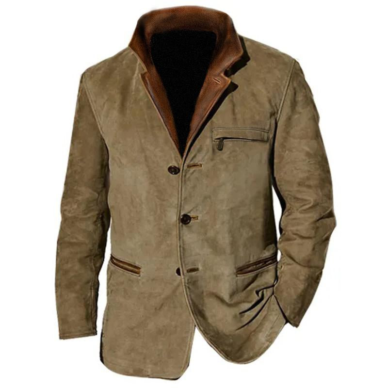 Men's Outdoor Vintage Multi-Pocket Jacket 05345479Q