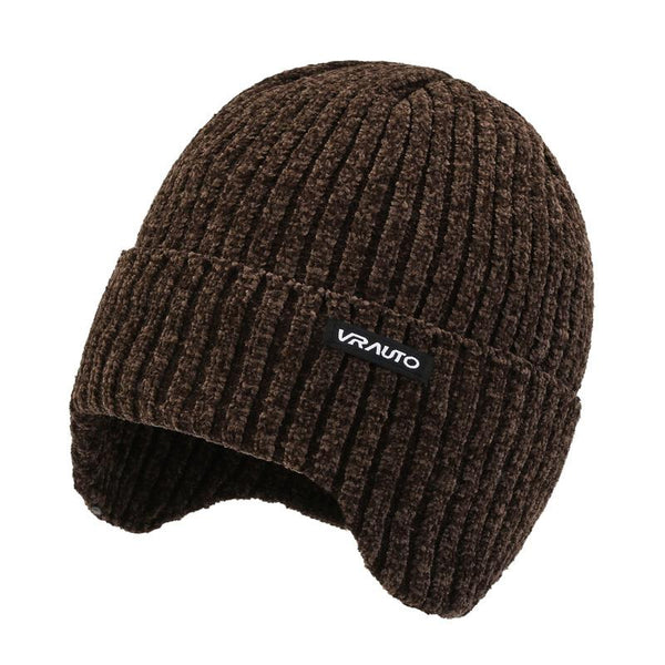 Men's Outdoor Warm Earmuffs Knitted Hat 74461171F