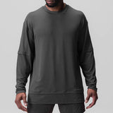 Men'S Sport Loose Solid Color Long-Sleeved T-Shirt 15237120Y