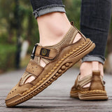 Men's Casual Hollow Mesh Splicing Breathable Outdoor Shoes 18812828M