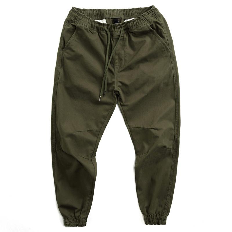 Men's Solid Color Loose Elastic Waist Cargo Pants 52957492Z