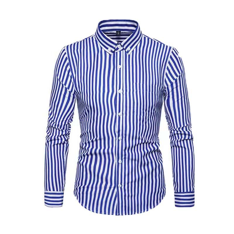 Men's Classic Casual Striped Long Sleeve Shirt 24828740K