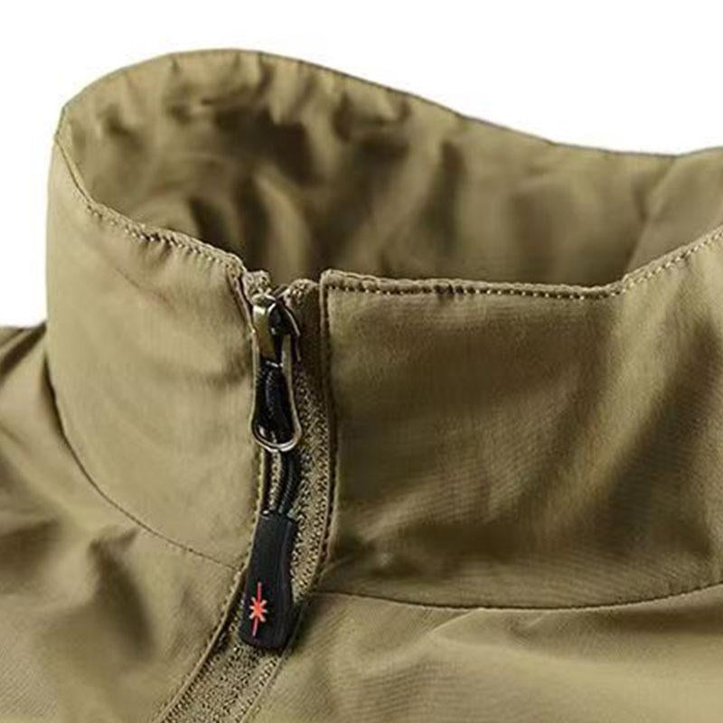 Men's Casual Fleece Warm Multi-pocket Loose Quick-Drying Vest 24481588M