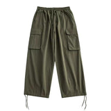Men's Solid Color Loose Multi-pocket Cargo Pants 13249296Z
