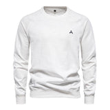 Men's Casual Round Neck Loose Solid Color Pullover Sweatshirt 77674933M