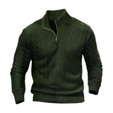 Men's Classic Casual Zip-Up Stand Collar Sweater 13752253K