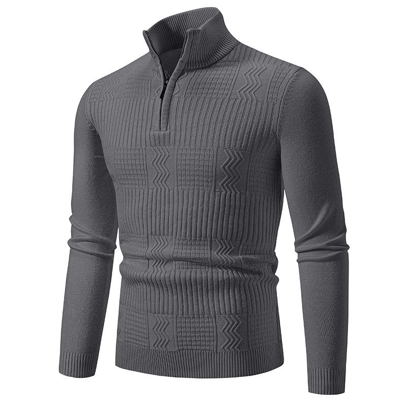 Maglione pullover da uomo casual caldo slim fit con collo alto 18888075F